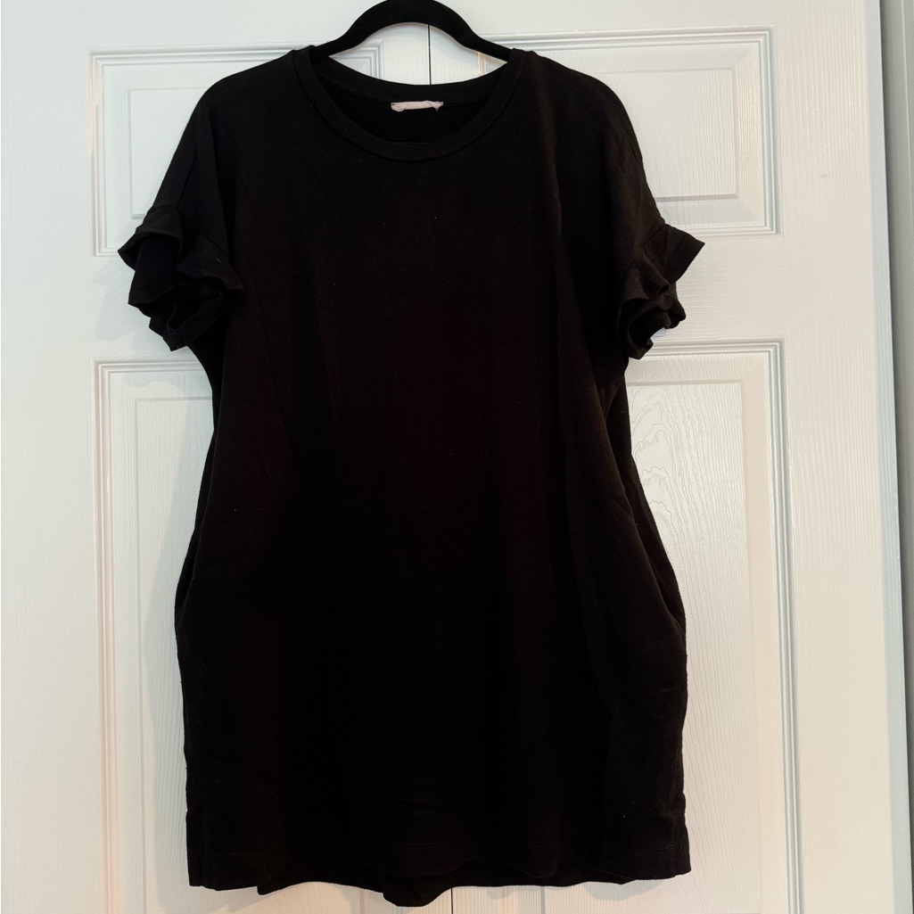 Lush Black T-Shirt Dress